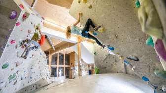 Bouldering room at the Grindelwald sports center Bouldering room at the Grindelwald sports center