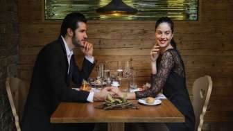 Restaurant with guests